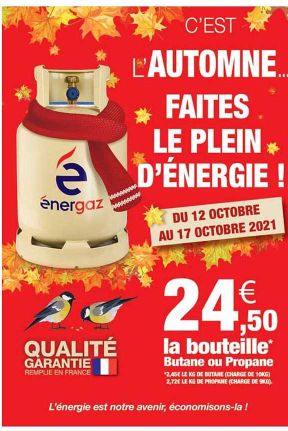 la bouteille butane ou propane