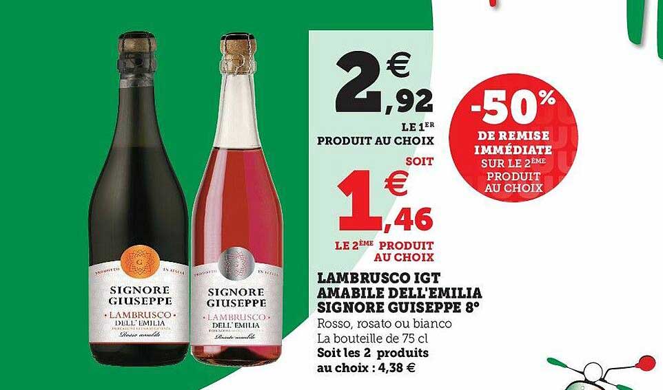 lambrusco igt amabile dell'emilia signore guiseppe 8°