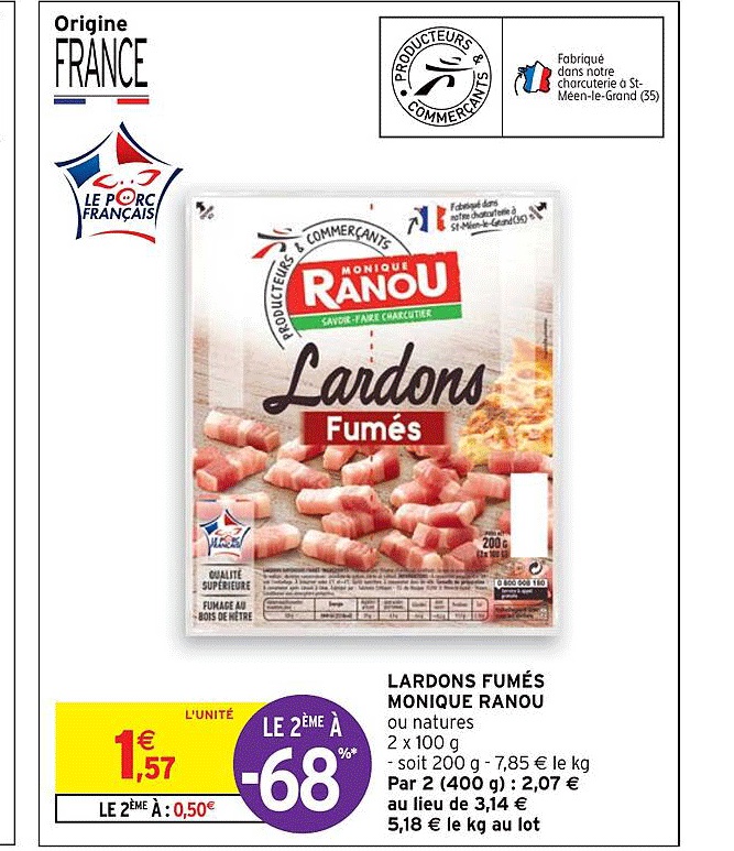 lardons fumés monique ranou