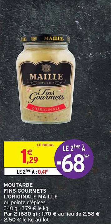 Moutarde Fins Gourmets L'original Maille
