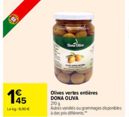 olives vertes entières dona oliva