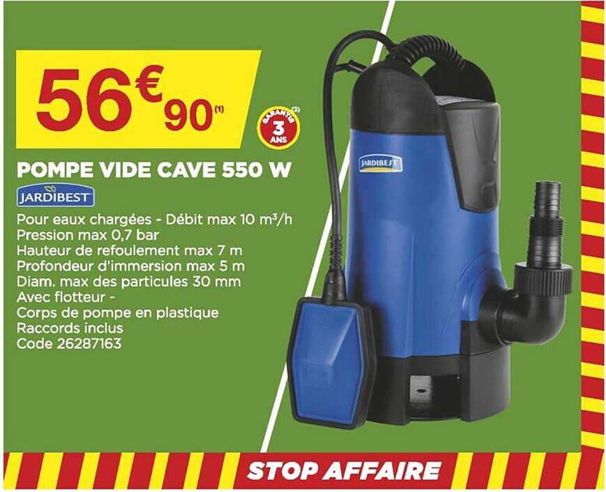 pompe vide cave 550 w jardibest