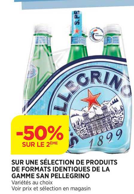 produits de formats identiques de la gamme san pellegrino