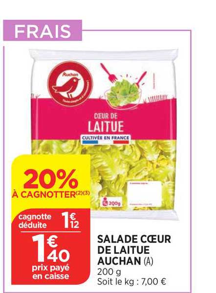 Salade Cœur De Laitue Auchan