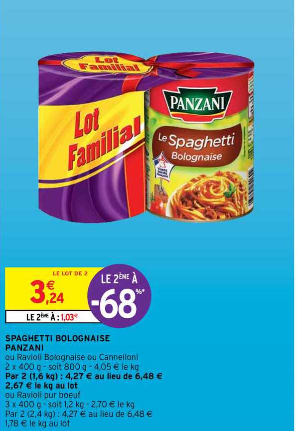 Spaghetti Bolognaise Panzani