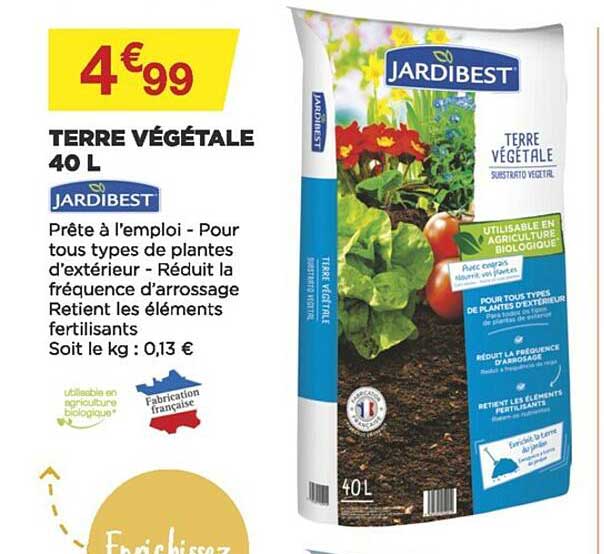 terre végétale 40 l jardibest