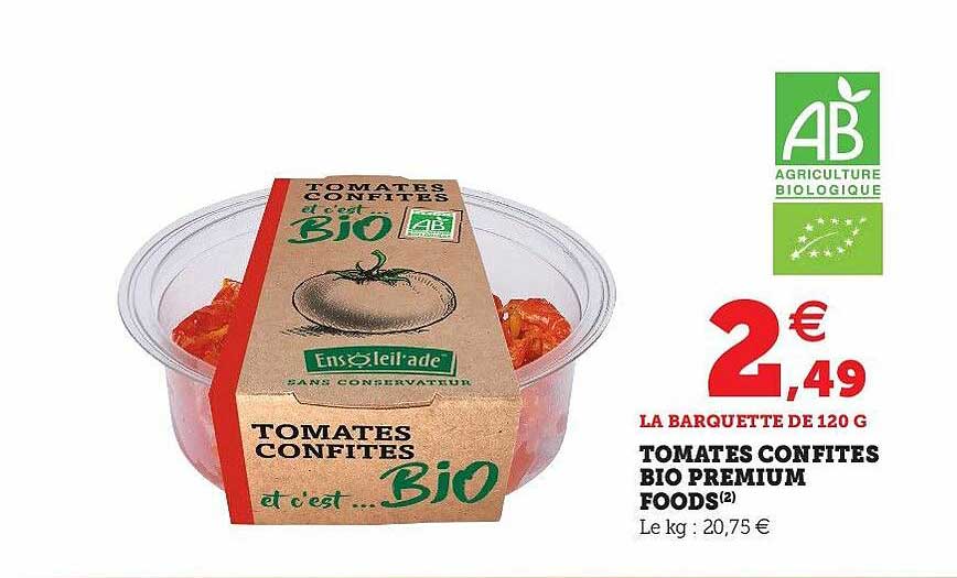 Tomates Confites Bio Premium Foods