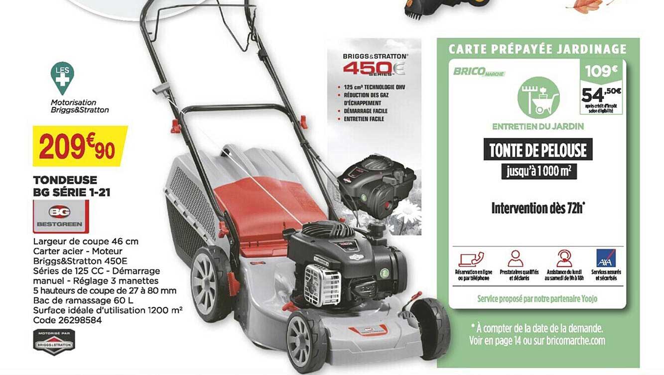 tondeuse bg série 1-21 bestgreen