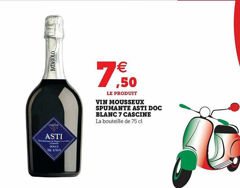 vin mousseux spumante asti doc blanc 7 cascine