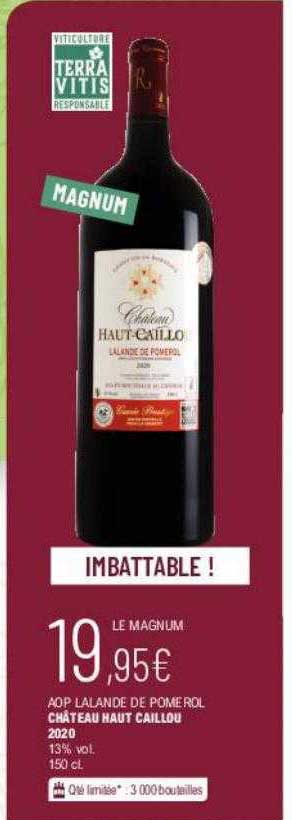 aop lalande de pomerol château haut caillou 2020