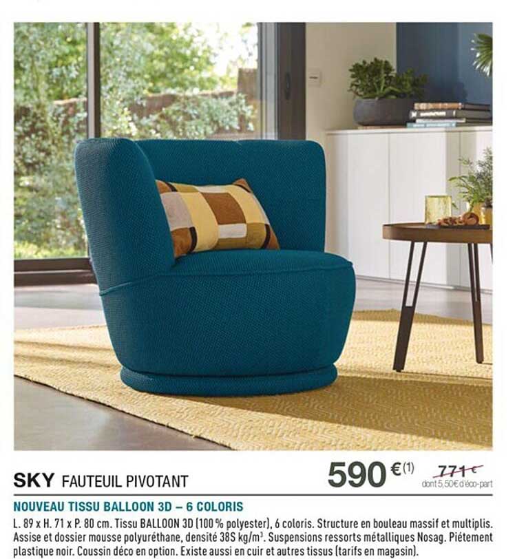 fauteuil pivotant sky