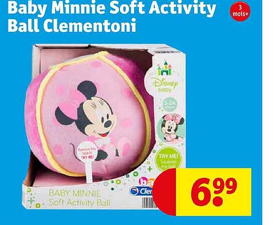 baby minnie soft activity ball clementoni