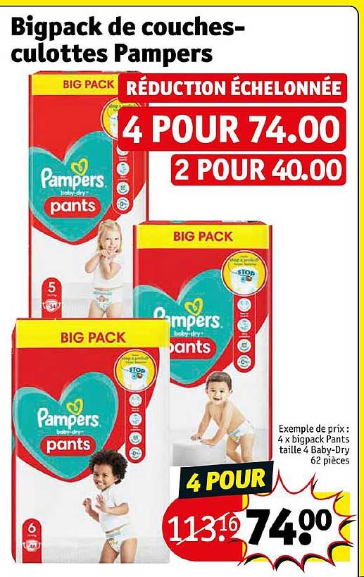 big pack de couches-culottes pampers