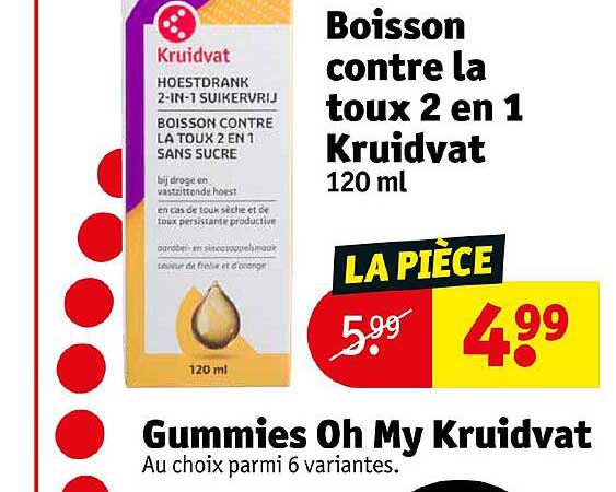 boisson contre la toux 2 en 1 kruidvat