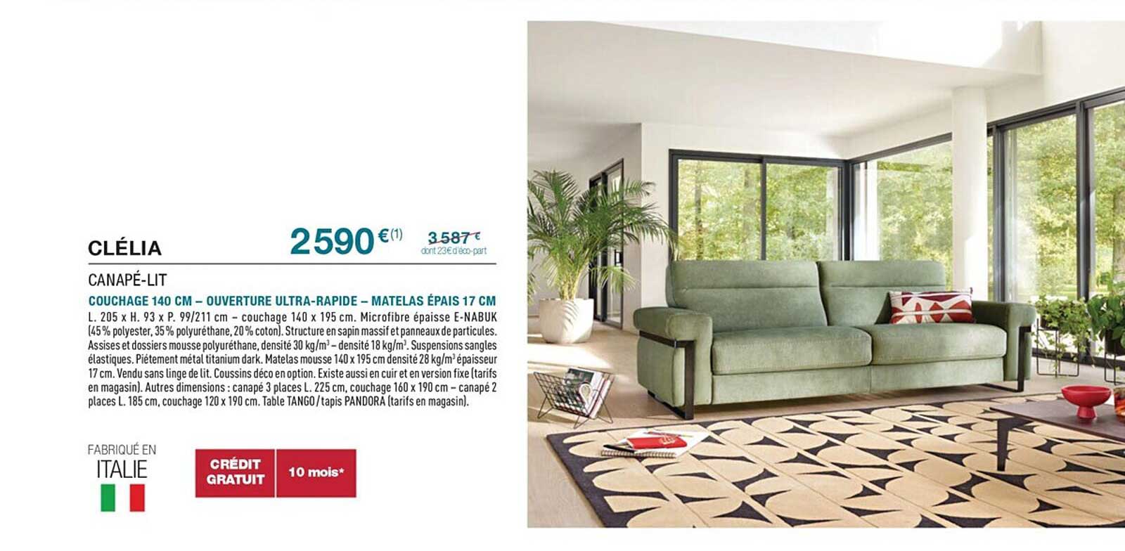 canapé-lit clélia