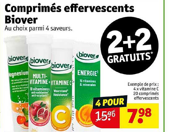comprimés effervescents biover