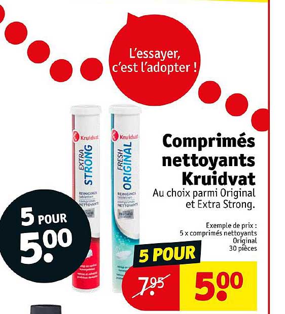 comprimés nettoyants kruidvat