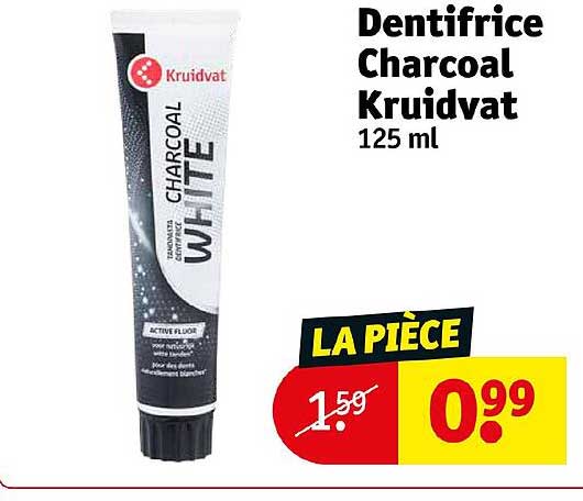 Dentifrice Charcoal Kruidvat