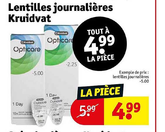 lentilles journalières kruidvat