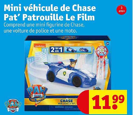 mini véhicule de chase pat' patrouille le film