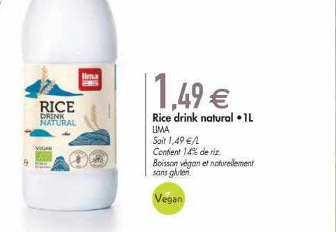 rice drink natural 1l lima
