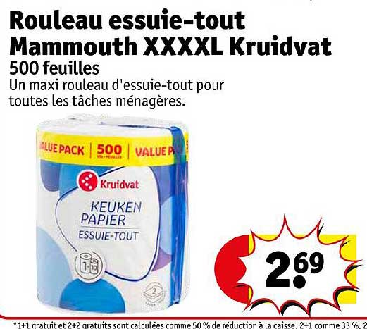 rouleau essuie-tout mammouth xxxxl kruidvat