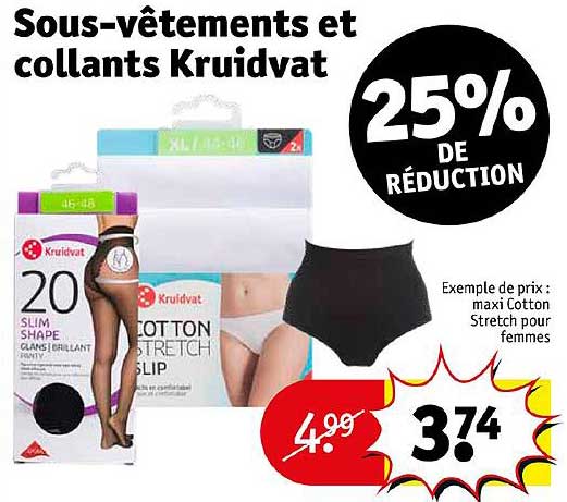 sous-vêtements et collants kruidvat