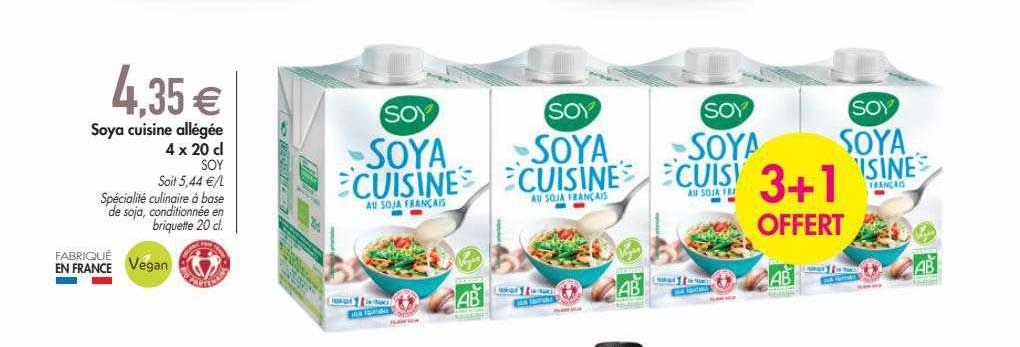 Soya Cuisine Allégée 4x20 Cl Soy