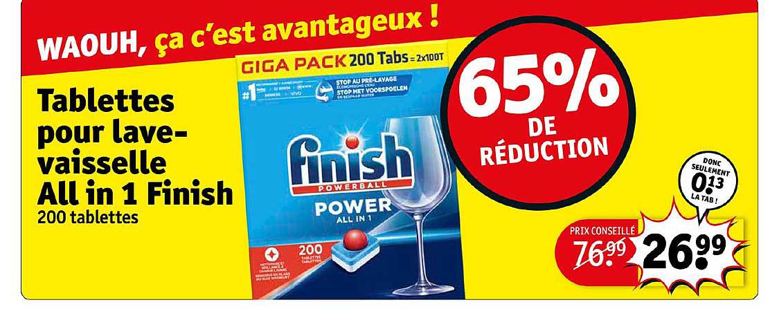 tablettes pour lave-vaisselle all in 1 finish