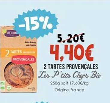 2 tartes provençales les p'tits chefs bio