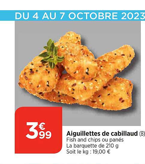 Aiguillettes De Cabillaud
