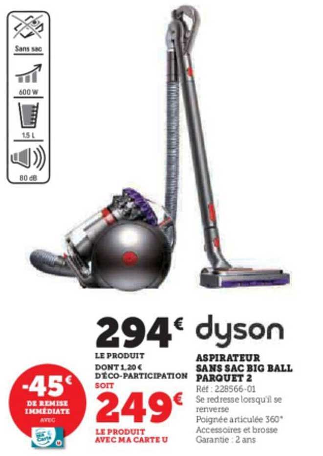 aspirateur sans sac big ball parquet 2 dyson