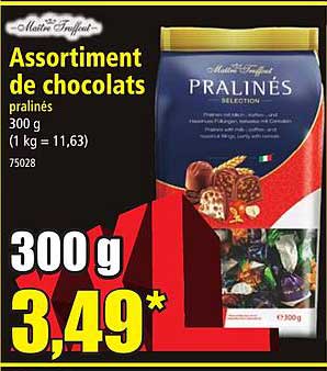 assortiment de chocolats maître truffout