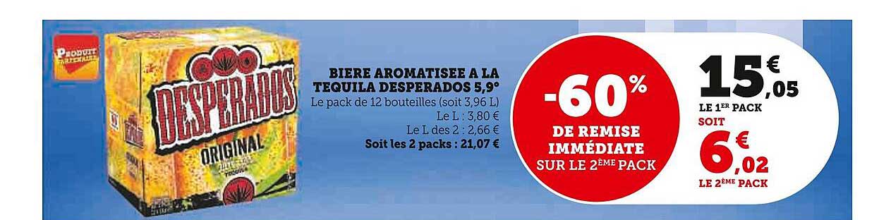 bière aromatisée à la tequila desperados 5,9°