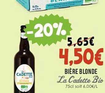 bière blonde la cadette bio