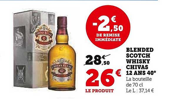 Blended Scotch Whisky Chivas 12 Ans 40°