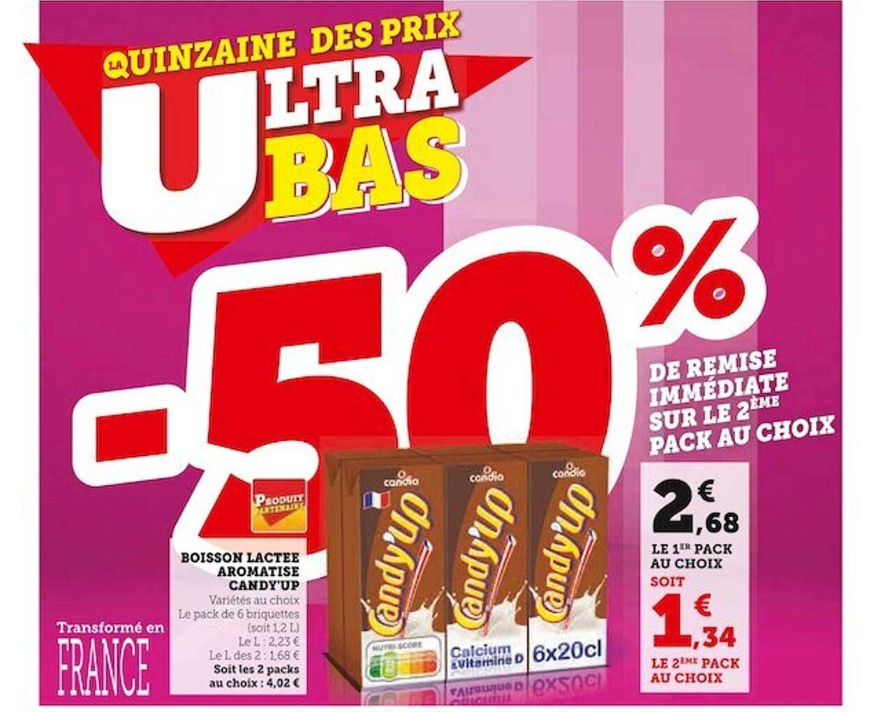 boisson lactée aromatisé candy'up
