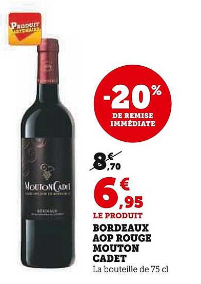 bordeaux aop rouge mouton cadet
