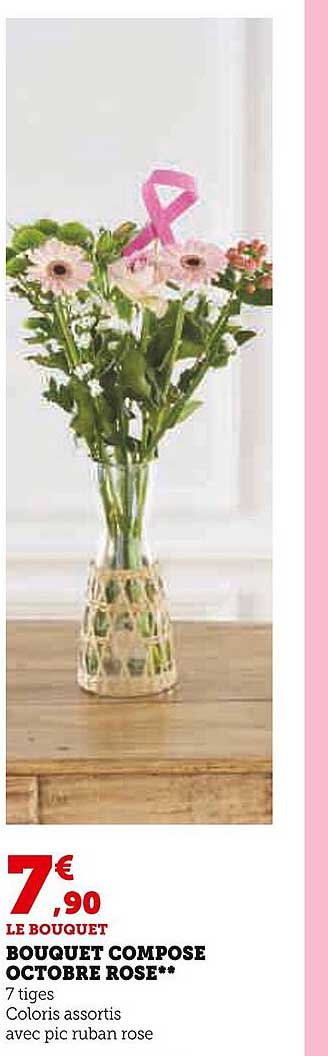 bouquet composé octobre rose
