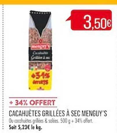 Cacahuètes Grillées à Sec Menguy's