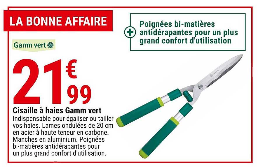 cisaille à haies gamm vert