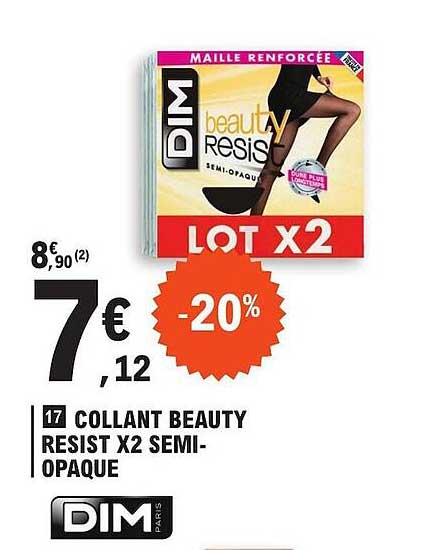 collant beauty resist x 2 semi-opaque dim paris