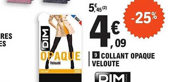 collant opaque velouté dim paris