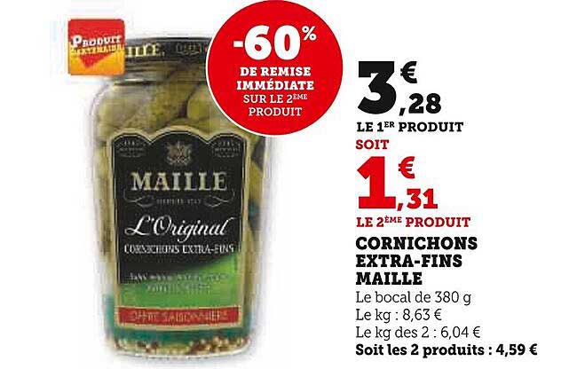 cornichons extra-fins maille