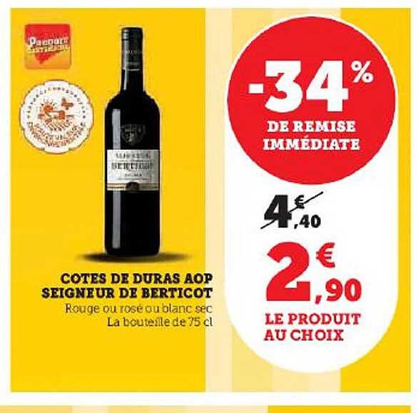 côtes de duras aop seigneur de berticot