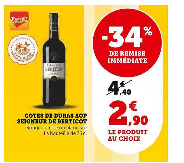 côtes de duras aop seigneur de berticot