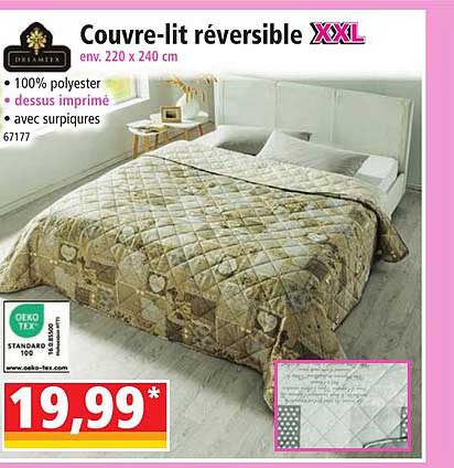 couvre-lit réversible xxl