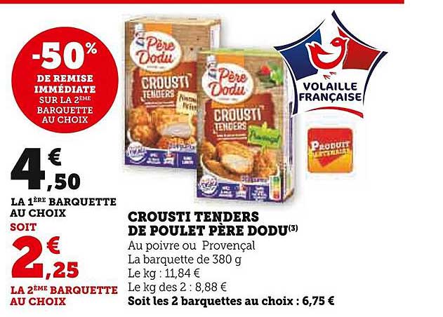 crousti tenders de poulet père dodu