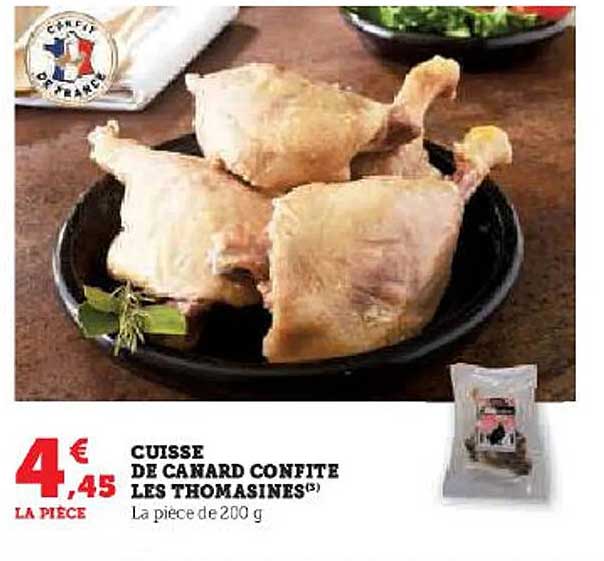 cuisse de canard confite les thomasines