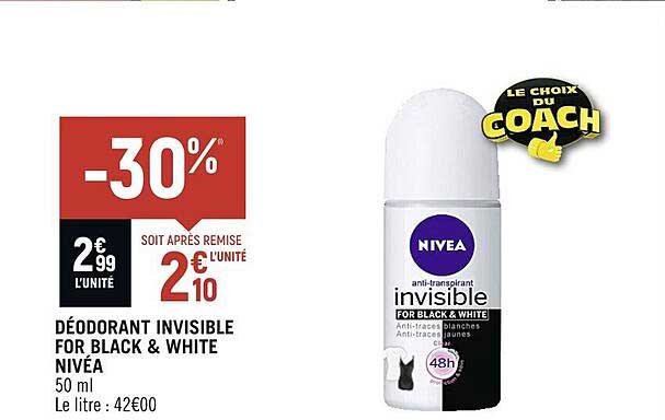déodorant invisible for black & white nivéa